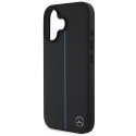 Mercedes nakładka do iPhone 16 6,1" MEHMP16S23RURBK Hardcase MB Blue Line Leather MagSafe czarna