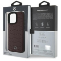 Mercedes nakładka do iPhone 16 Pro Max 6,9" MEHCP16X23RWRSR Hardcase MB Waves Leather czerwona