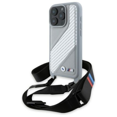 BMW BMHCP16X23PSCCG iPhone 16 Pro Max 6.9" szary/grey hardcase M Edition Carbon Stripe & Strap