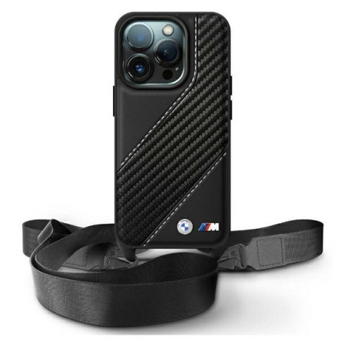 BMW BMHCP16X23PSCCK iPhone 16 Pro Max 6.9" czarny/black hardcase M Edition Carbon Stripe & Strap