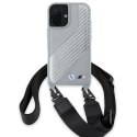 BMW BMHCP16S23PSCCG iPhone 16 6.1" szary/grey hardcase M Edition Carbon Stripe & Strap