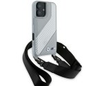 BMW BMHCP16S23PSCCG iPhone 16 6.1" szary/grey hardcase M Edition Carbon Stripe & Strap