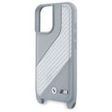 BMW BMHCP16S23PSCCG iPhone 16 6.1" szary/grey hardcase M Edition Carbon Stripe & Strap