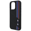 BMW BMHMP16X23SCUK iPhone 16 Pro Max 6.9" czarny/black hardcase Silicone Cut Tricolor Lines MagSafe