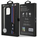 BMW BMHMP16X23SCUK iPhone 16 Pro Max 6.9" czarny/black hardcase Silicone Cut Tricolor Lines MagSafe