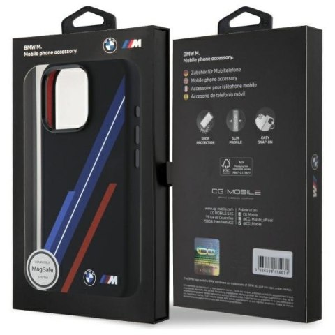 BMW BMHMP16X23SSPK iPhone 16 Pro Max 6.9" czarny/black hardcase Silicone Random Lines MagSafe