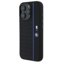 BMW BMHMP16L23SHEB iPhone 16 Pro 6.3" czarny/black hardcase Silicone Hexagon Blue Line MagSafe