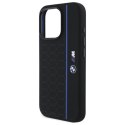 BMW BMHMP16L23SHEB iPhone 16 Pro 6.3" czarny/black hardcase Silicone Hexagon Blue Line MagSafe