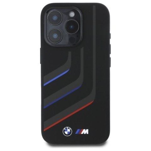 BMW BMHMP16L23SLIK iPhone 16 Pro 6.3" czarny/black hardcase Silicone Turning Lines MagSafe