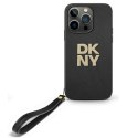 DKNY DKHCP16XPBSWSK iPhone 16 Pro Max 6.9" czarny/black hardcase Wrist Strap Stock Logo