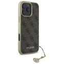 Guess GUHCP16XGF4GBR iPhone 16 Pro Max 6.9" brązowy/brown hardcase 4G Charms Collection