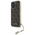 Guess GUHCP16LGF4GBR iPhone 16 Pro 6.3" brązowy/brown hardcase 4G Charms Collection