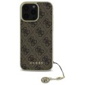 Guess GUHCP16LGF4GBR iPhone 16 Pro 6.3" brązowy/brown hardcase 4G Charms Collection