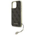 Guess GUHCP16LGF4GBR iPhone 16 Pro 6.3" brązowy/brown hardcase 4G Charms Collection