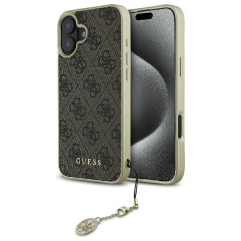 Guess GUHCP16MGF4GBR iPhone 16 Plus 6.7" brązowy/brown hardcase 4G Charms Collection