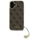 Guess GUHCP16MGF4GBR iPhone 16 Plus 6.7" brązowy/brown hardcase 4G Charms Collection