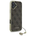 Guess GUHCP16MGF4GBR iPhone 16 Plus 6.7" brązowy/brown hardcase 4G Charms Collection