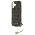 Guess GUHCP16SGF4GBR iPhone 16 6.1" brązowy/brown hardcase 4G Charms Collection