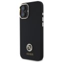 Guess GUHCP16SM4DGPK iPhone 16 6.1" czarny/black hardcase Silicone Logo Strass 4G