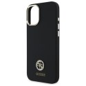 Guess GUHCP16SM4DGPK iPhone 16 6.1" czarny/black hardcase Silicone Logo Strass 4G