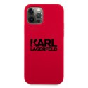 Karl Lagerfeld KLHCP12MSLKLRE iPhone 12/12 Pro 6,1" Silicone Stack Logo czerwony/red