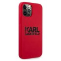 Karl Lagerfeld KLHCP12MSLKLRE iPhone 12/12 Pro 6,1" Silicone Stack Logo czerwony/red