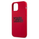 Karl Lagerfeld KLHCP12MSLKLRE iPhone 12/12 Pro 6,1" Silicone Stack Logo czerwony/red