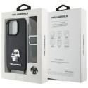 Karl Lagerfeld KLHCP16XSAKCPBK iPhone 16 Pro Max 6.9" czarny/black hardcase Saffiano Karl&Choupette Metal Pin CBDY Strap