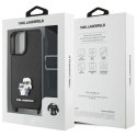 Karl Lagerfeld KLHCP16SSAKCPBK iPhone 16 6.1" czarny/black hardcase Saffiano Karl&Choupette Metal Pin CBDY Strap