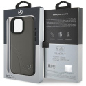 Mercedes nakładka do iPhone 16 Pro Max 6,9" MEHCP16X23RBCSB Hardcase MB Curved Stitches Leather brązowa