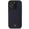 Mercedes nakładka do iPhone 16 Pro Max 6,9" MEHMP16X23RBARV Hardcase Textured And Plain Leather MagSafe granatowa