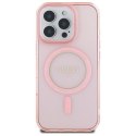 Guess GUHMP16XHFGEREP iPhone 16 Pro Max 6.9" różowy/pink hardcase IML Glitter Circle MagSafe