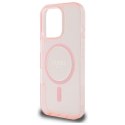 Guess GUHMP16XHFGEREP iPhone 16 Pro Max 6.9" różowy/pink hardcase IML Glitter Circle MagSafe