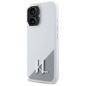 Karl Lagerfeld KLHMP16SSCMKMPCH iPhone 16 6,1" biały/white hardcase Silicone Initial Metal Logo MagSafe