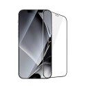 Szkło hartowane z metalową ramką do iPhone 12 Pro Max 6.7" czarna ramka