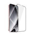 Szkło hartowane z metalową ramką do iPhone 15 Plus 6,7" czarna ramka