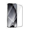 Szkło hartowane z metalową ramką do iPhone 16 Pro Max 6,9" czarna ramka