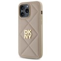 DKNY DKHCP14LPQDSLE iPhone 14 Pro 6.1" beżowy/beige Quilted Stack Logo