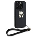 DKNY DKHCP16XPBSWSK iPhone 16 Pro Max 6.9" czarny/black hardcase Wrist Strap Stock Logo