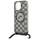 Karl Lagerfeld KLHMP16XHCKCKLCK iPhone 16 Pro Max 6.9" czarny/black hardcase IML Crossbody Monogram Karl & Choupette Head Mag