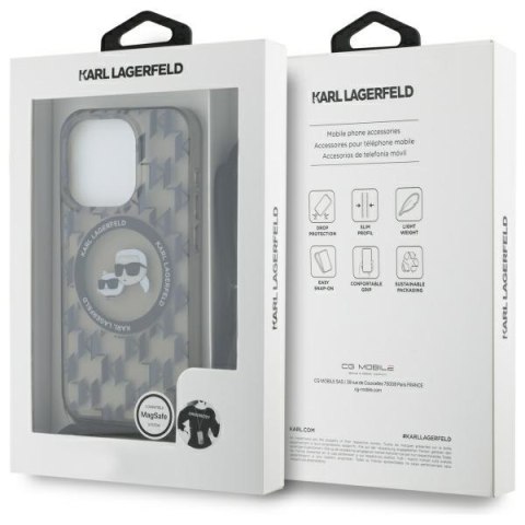 Karl Lagerfeld KLHMP16LHCKCKLCK iPhone 16 Pro 6.3" czarny/black hardcase IML Crossbody Monogram Karl & Choupette Head MagSafe