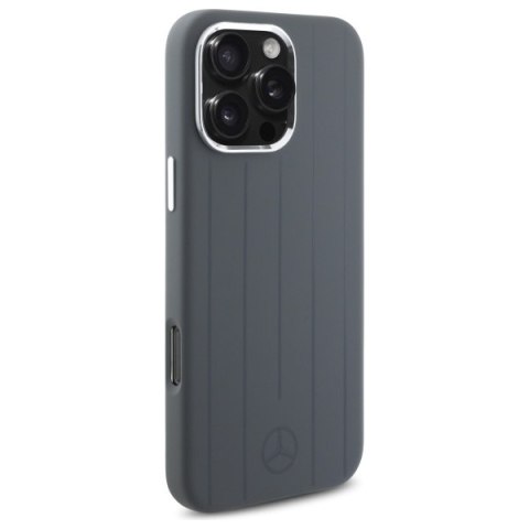 Mercedes MEHMP16X23SUVSA iPhone 16 Pro Max 6.9" szary/grey hardcase Silicone Vertical Tonal Stripes MagSafe