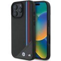 BMW nakładka do iPhone 16 6,1" BMHMP16S23PUTRK Hardcase M Meshed Tricolor Stripes MagSafe czarna