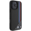 BMW nakładka do iPhone 16 6,1" BMHMP16S23PUTRK Hardcase M Meshed Tricolor Stripes MagSafe czarna