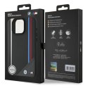 BMW nakładka do iPhone 16 6,1" BMHMP16S23PUTRK Hardcase M Meshed Tricolor Stripes MagSafe czarna