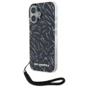 Karl Lagerfeld nakładka do iPhone 16 Plus 6,7" KLHCP16MHZBPKCCU fioletowa Hardcase Zebra With Cord