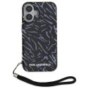 Karl Lagerfeld nakładka do iPhone 16 Plus 6,7" KLHCP16MHZBPKCCU fioletowa Hardcase Zebra With Cord