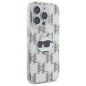 Karl Lagerfeld nakładka do iPhone 16 Pro 6,3" KLHCP16LHKLPCHT przezroczysta Hardcase IML Choupette Head Electroplated