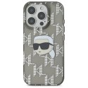 Karl Lagerfeld nakładka do iPhone 16 Pro 6,3" KLHCP16LHKLPKHK czarna Hardcase IML Karl Head Electroplated