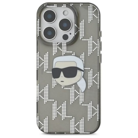 Karl Lagerfeld nakładka do iPhone 16 Pro 6,3" KLHCP16LHKLPKHK czarna Hardcase IML Karl Head Electroplated